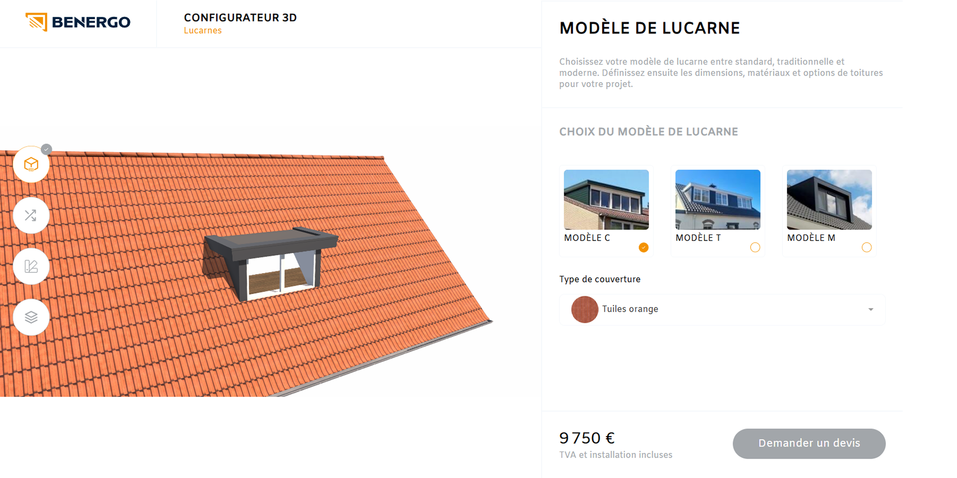 Référence configurateur 3D BENERGO